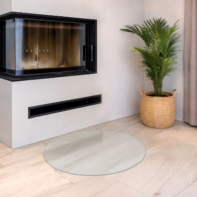 Glass hearth pad Semi-transparent round