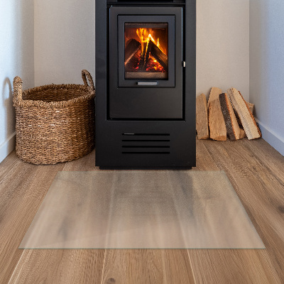 Wood stove pad Rectangular semi-transparent tray