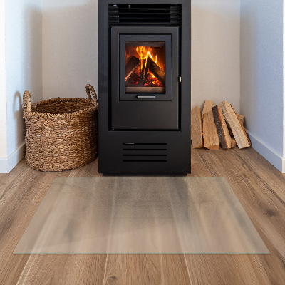 Glass hearth Rectangular semi-transparent