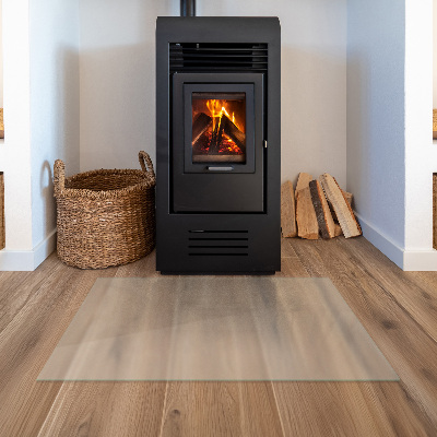 Wood stove pad Rectangular semi-transparent tray