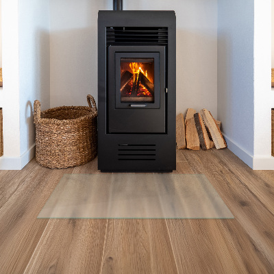 Glass hearth Rectangular semi-transparent