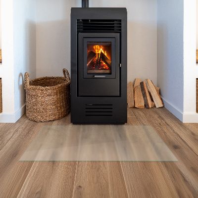 Glass hearth Rectangular semi-transparent