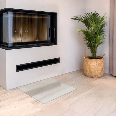 Glass hearth Rectangular semi-transparent