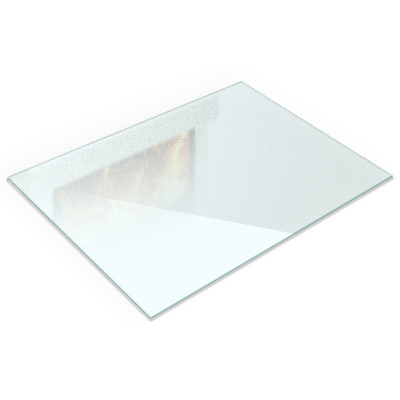 Wood stove pad Rectangular semi-transparent tray
