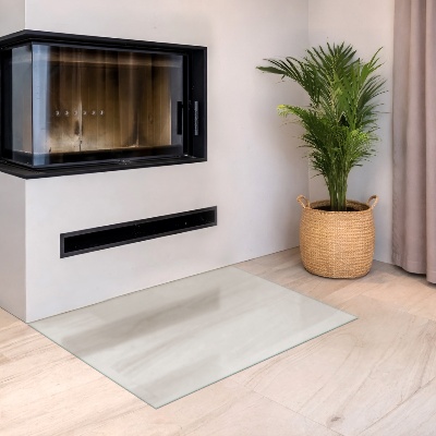 Glass hearth Rectangular semi-transparent