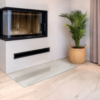 Glass hearth Rectangular semi-transparent