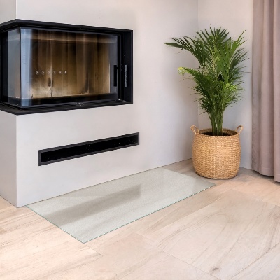 Wood stove pad Rectangular semi-transparent tray