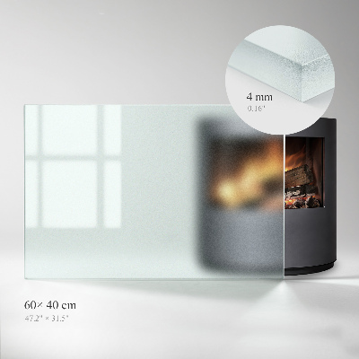 Glass hearth Rectangular semi-transparent