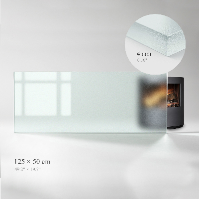 Glass hearth Rectangular semi-transparent