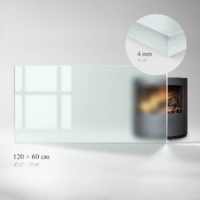 Glass hearth Rectangular semi-transparent