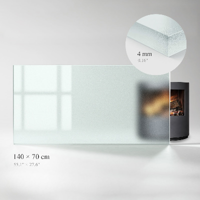 Glass hearth Rectangular semi-transparent