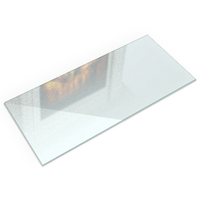Wood stove pad Rectangular semi-transparent tray