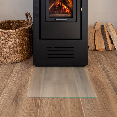 Glass hearth Rectangular semi-transparent