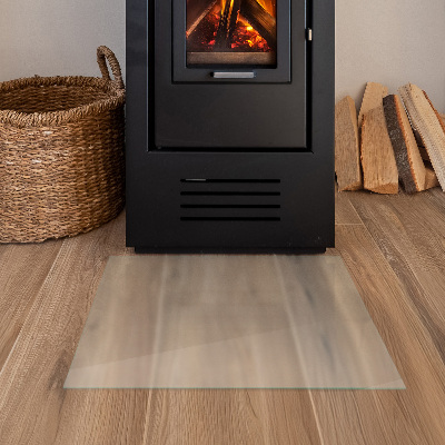 Wood stove pad Rectangular semi-transparent tray