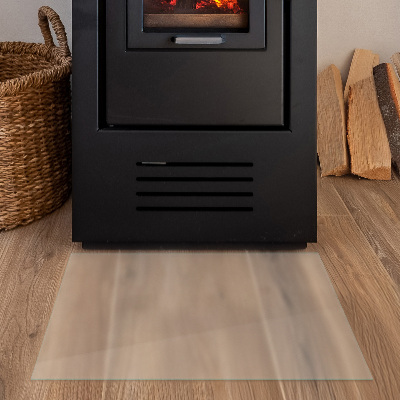 Wood stove pad Rectangular semi-transparent tray