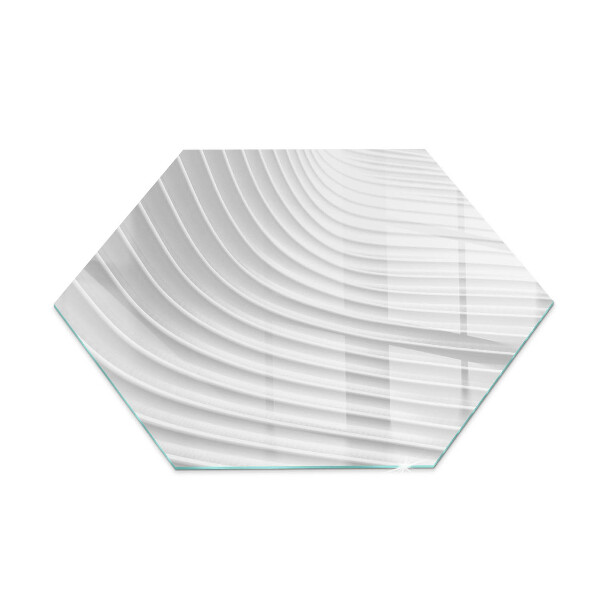 Glass hearth plate Waves of subtle shapes