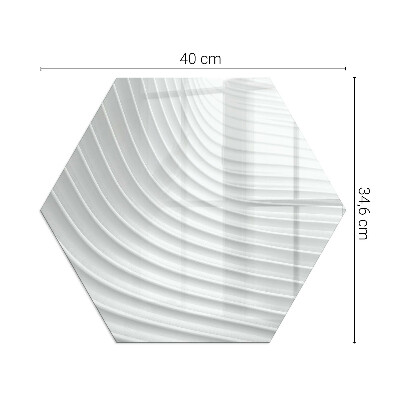 Glass hearth plate Waves of subtle shapes