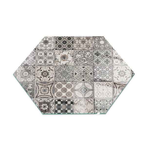 Glass hearth pad Tiled decorative patterns