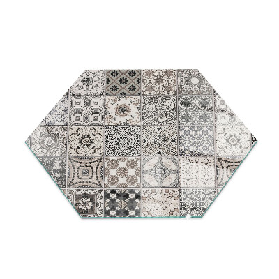 Glass hearth pad Tiled decorative patterns