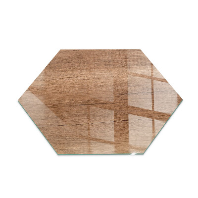 Glass hearth plate Wood-inspired pattern