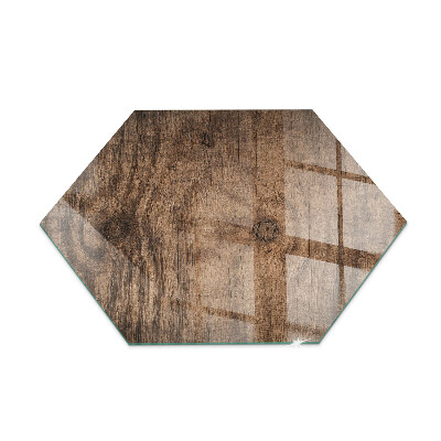 Glass hearth for log burner Pine wood pattern