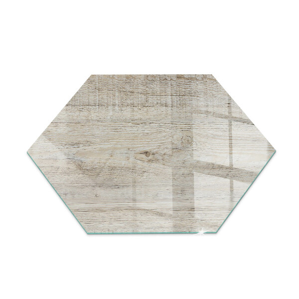 Glass hearth plate Natural light wood pattern