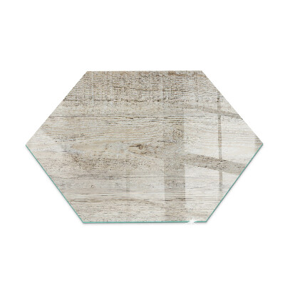 Glass hearth plate Natural light wood pattern