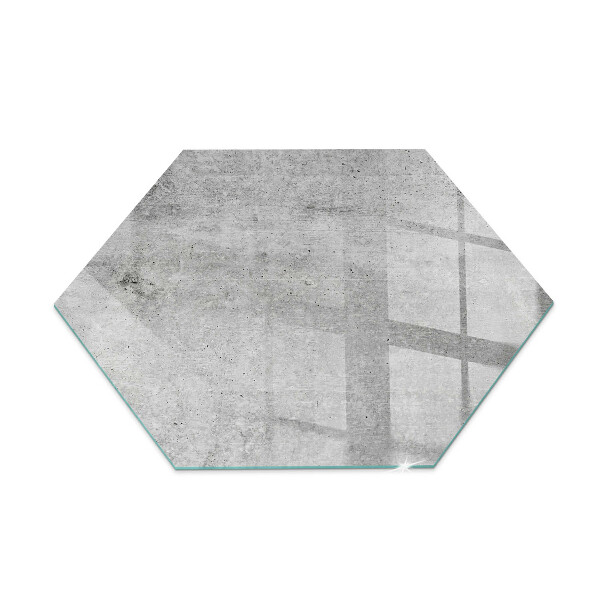 Glass hearth for log burner Raw concrete pattern