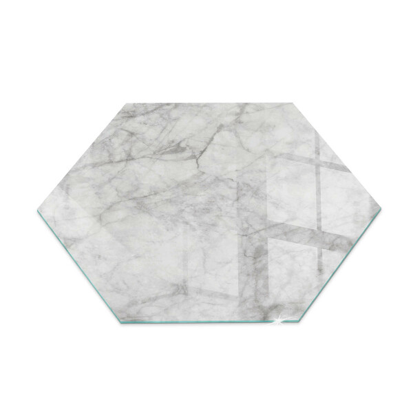 Glass hearth for log burner Marble texture in an elegant style