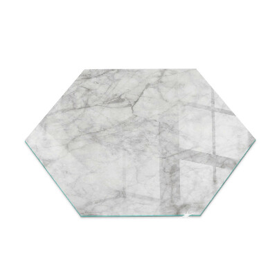 Glass hearth for log burner Marble texture in an elegant style