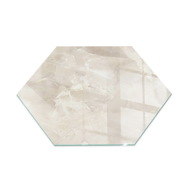 Glass hearth pad Marble organic motif