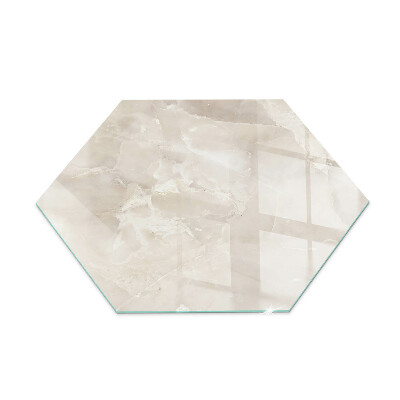 Glass hearth pad Marble organic motif