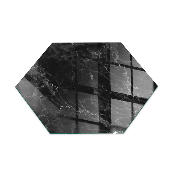 Glass wood burner hearth Stylish marble motif