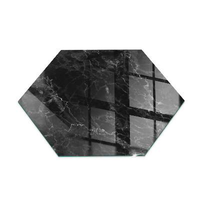 Glass wood burner hearth Stylish marble motif