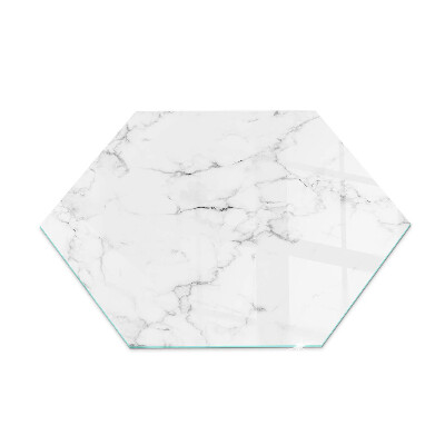 Glass hearth for log burner Marble motif with delicate veins