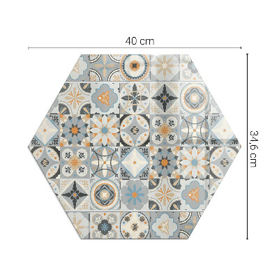 Glass hearth plate Mosaic patterns in tiled shapes