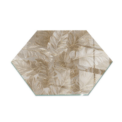 Glass wood burner hearth Delicate leaf patterns