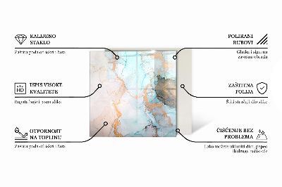 Glass hearth plate Pattern of rocky structure