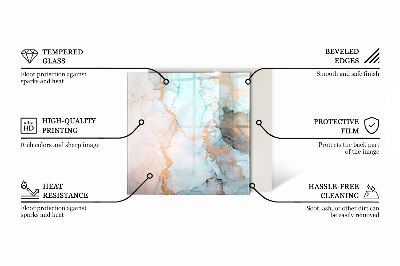 Glass hearth plate Pattern of rocky structure