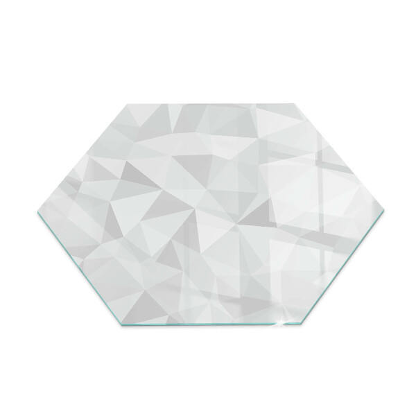 Glass hearth for log burner Geometric abstraction in shapes
