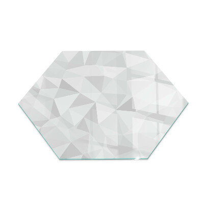 Glass hearth for log burner Geometric abstraction in shapes