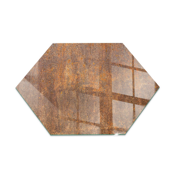 Glass hearth pad Rusty pattern on the background