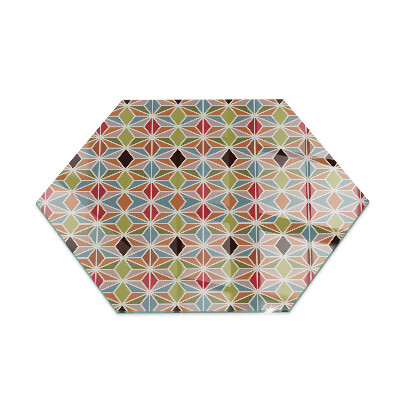 Glass hearth plate Polygonal patterns on the web