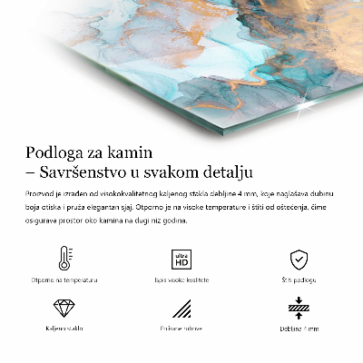 Glass hearth plate Polygonal patterns on the web