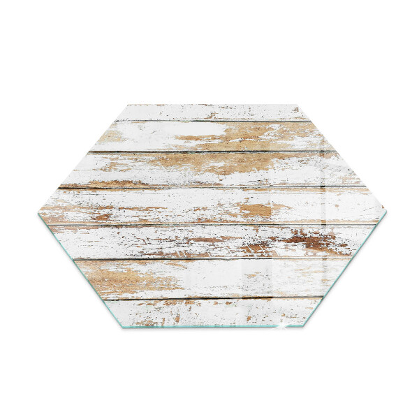 Glass hearth pad Rusty wooden board
