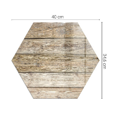 Glass hearth pad Wooden grain in a natural style