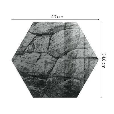 Glass hearth pad Stone style in a natural version