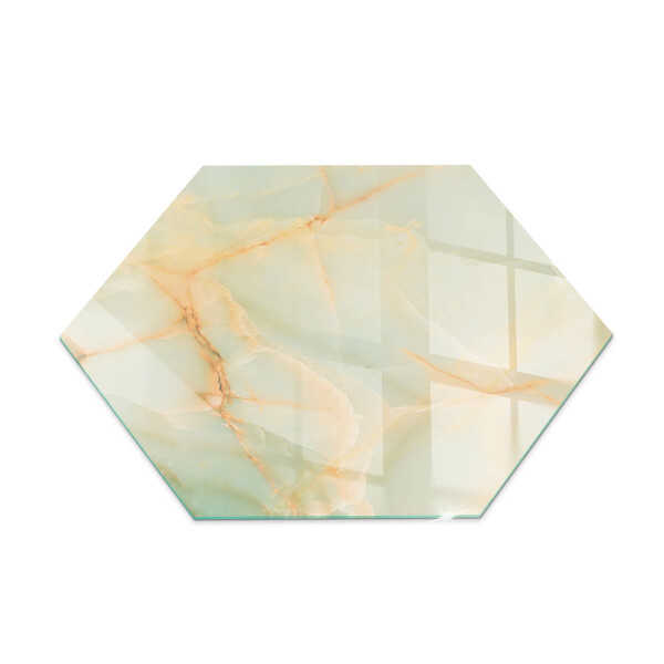 Glass hearth for log burner Abstract marble motif
