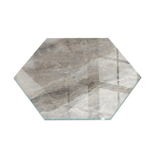 Glass hearth plate Stone-inspired pattern