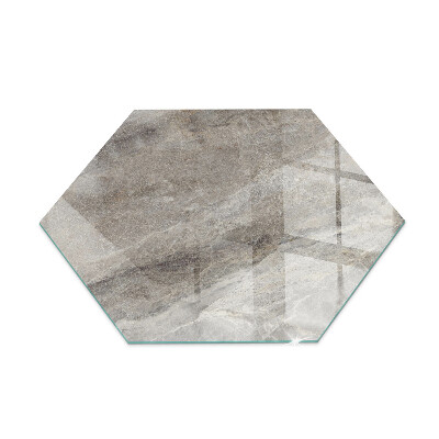 Glass hearth plate Stone-inspired pattern